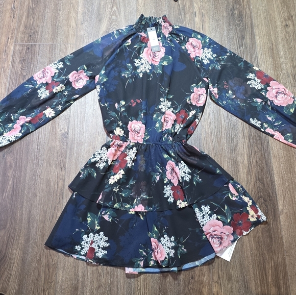 Yumi Kim Falling in Love Floral Mini Dress – Black Pink Navy M - Picture 13 of 16